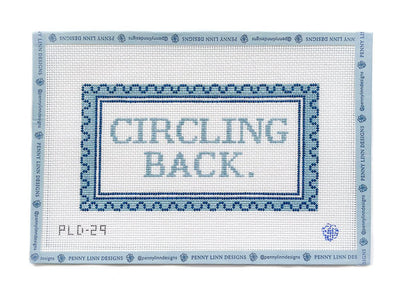 Circling Back Hand Painted Needlepoint Canvas