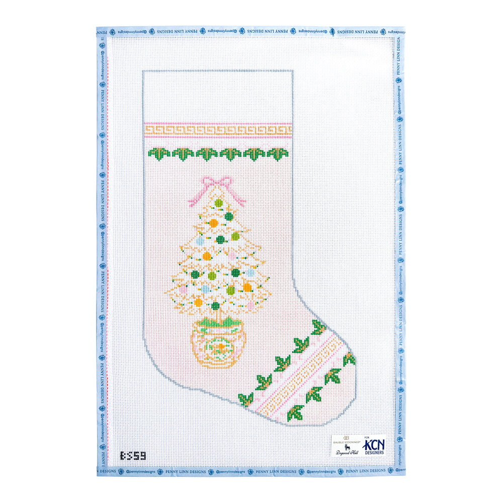 Rose Medallion Stocking Canvas