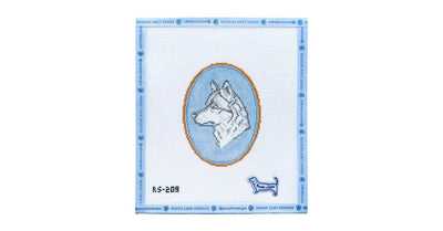 The Husky Cameo - Penny Linn Designs - Atlantic Blue Collection