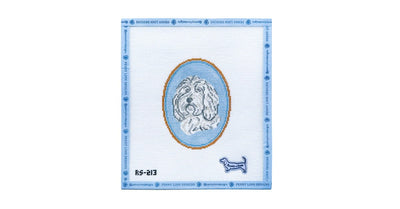 The Tibetan Terrier Cameo - Penny Linn Designs - Atlantic Blue Collection