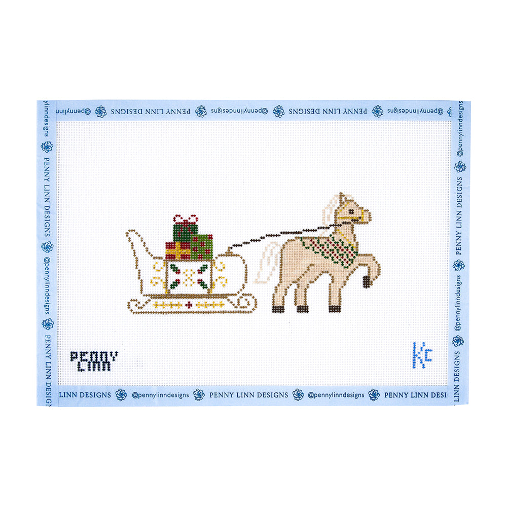 Vintage Winter Village Series: Horse & Sleigh