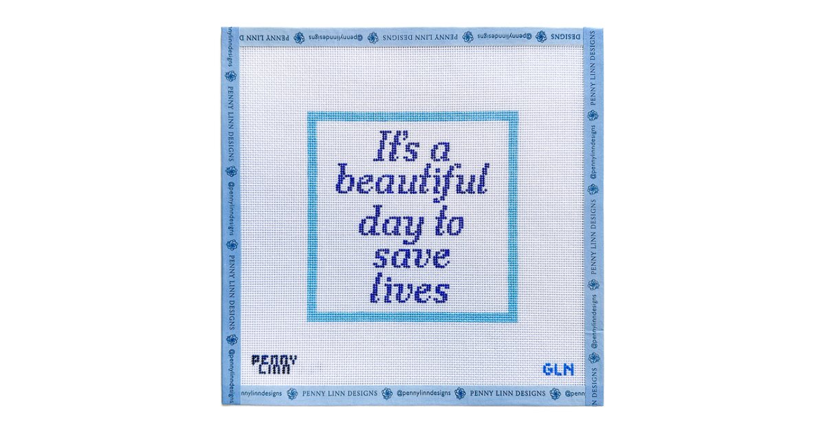 Beautiful Day to Save Lives - Penny Linn Designs - Grandin Lane Needlepoint