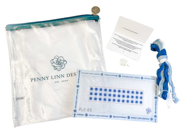 Blue Gingham Key Fob - Penny Linn Designs - Penny Linn Designs