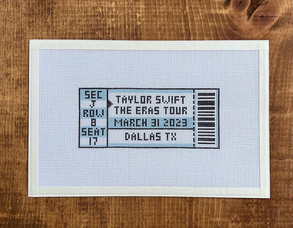 Custom Concert Ticket - Penny Linn Designs - Grandin Lane Needlepoint