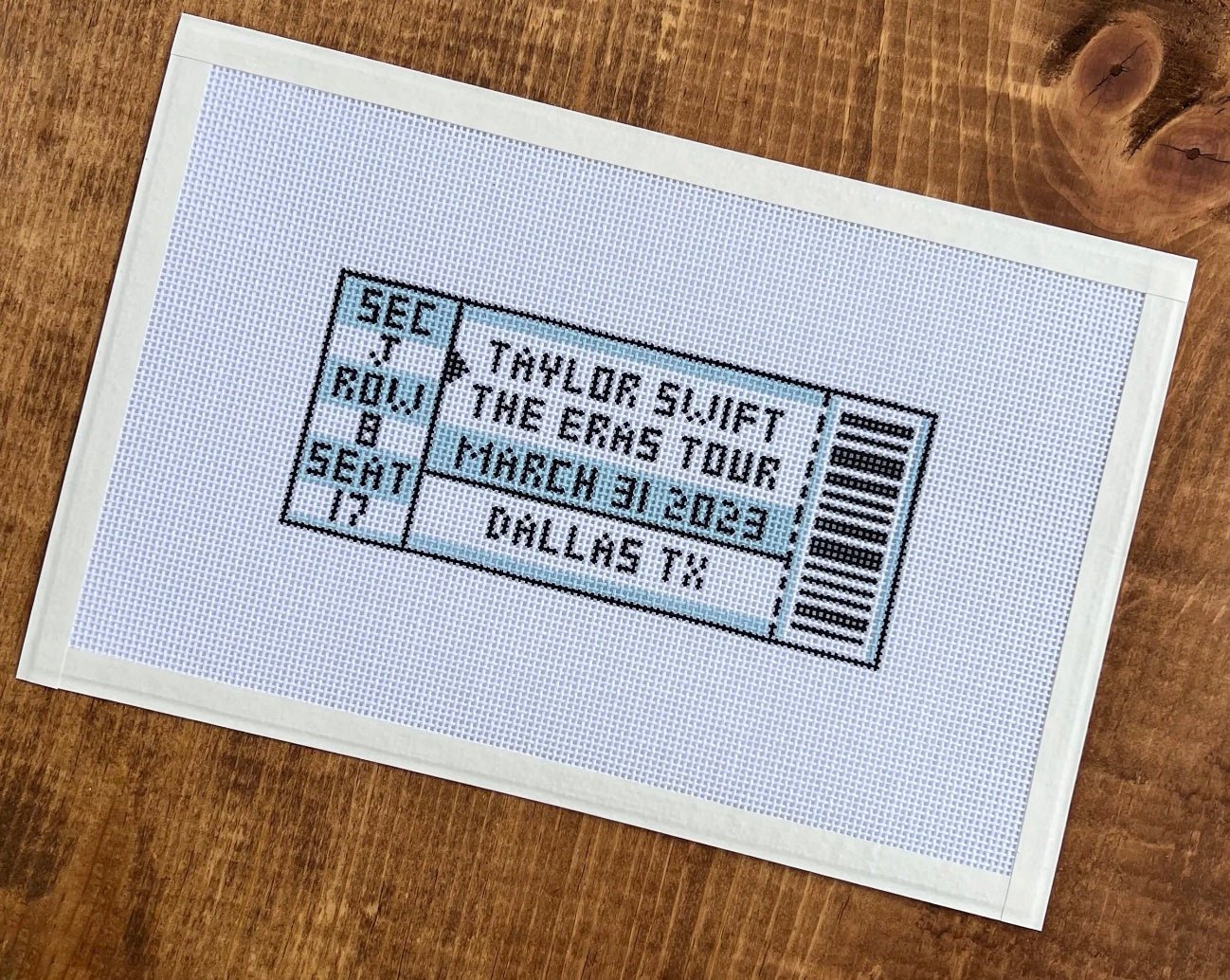 Custom Concert Ticket - Penny Linn Designs - Grandin Lane Needlepoint