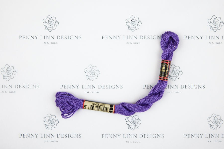DMC 3 Pearl Cotton 208 Lavender - Very Dark - Penny Linn Designs - DMC