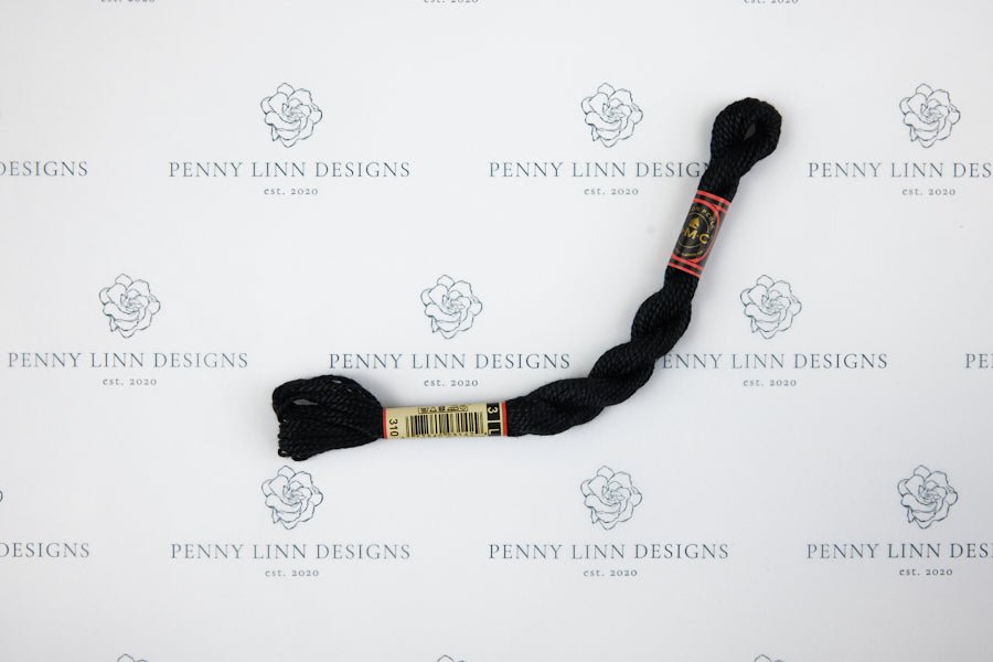 DMC 3 Pearl Cotton 310 Black - Penny Linn Designs - DMC
