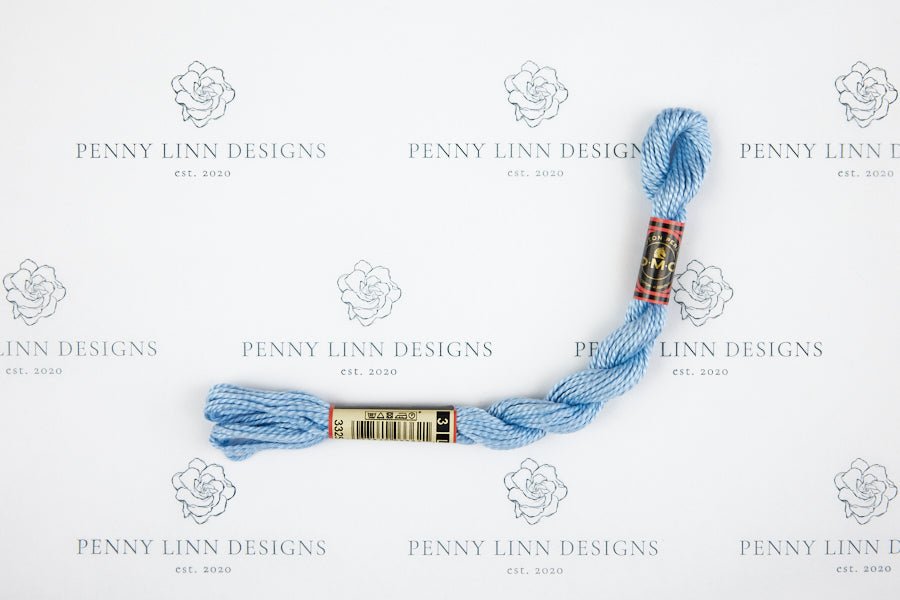 DMC 3 Pearl Cotton 3325 Baby Blue - Light - Penny Linn Designs - DMC