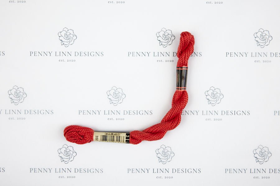 DMC 3 Pearl Cotton 350 Coral - Medium - Penny Linn Designs - DMC