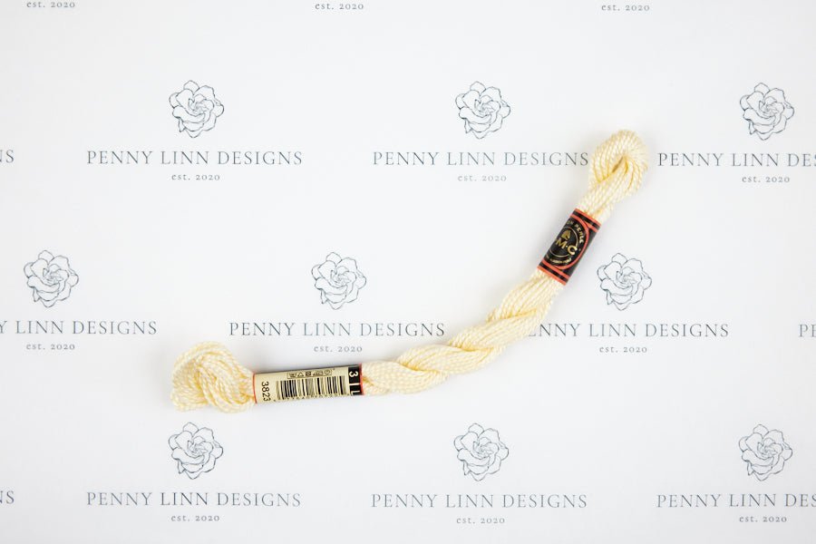 DMC 3 Pearl Cotton 3823 Yellow - Ultra Pale - Penny Linn Designs - DMC