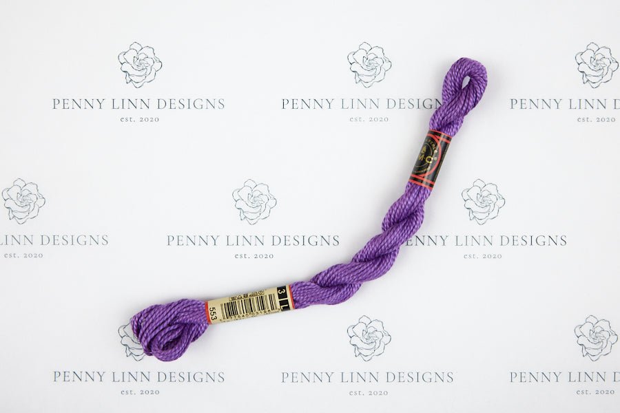 DMC 3 Pearl Cotton 553 Violet - Penny Linn Designs - DMC