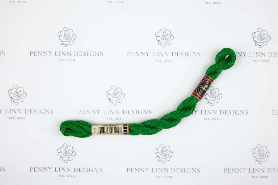 DMC 3 Pearl Cotton 700 Green - Bright - Penny Linn Designs - DMC