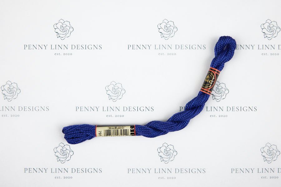 DMC 3 Pearl Cotton 791 Cornflower Blue - Very Dark - Penny Linn Designs - DMC