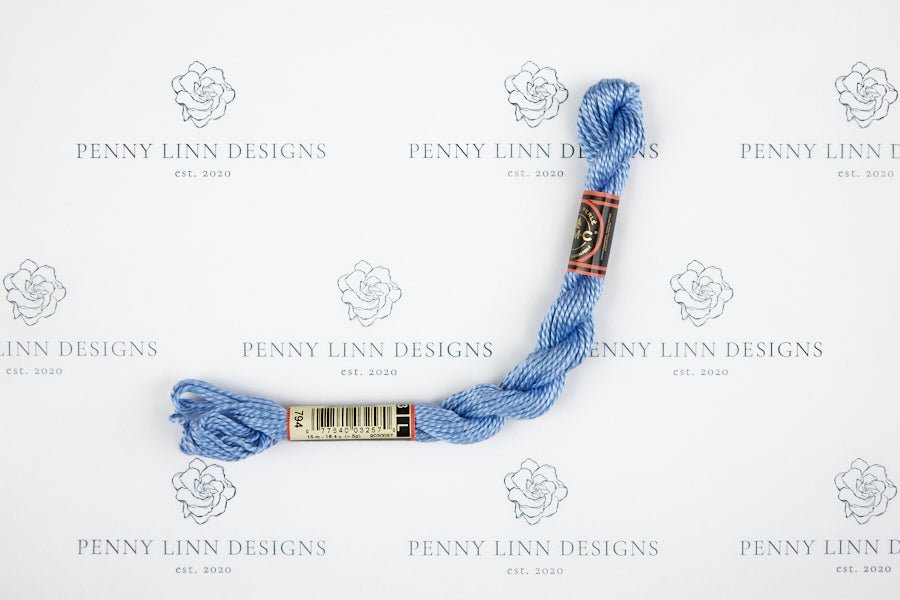 DMC 3 Pearl Cotton 794 Cornflower Blue - Light - Penny Linn Designs - DMC