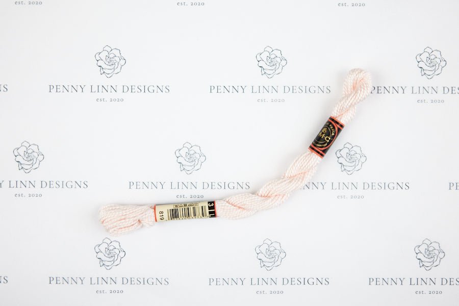 DMC 3 Pearl Cotton 819 Baby Pink - Light - Penny Linn Designs - DMC
