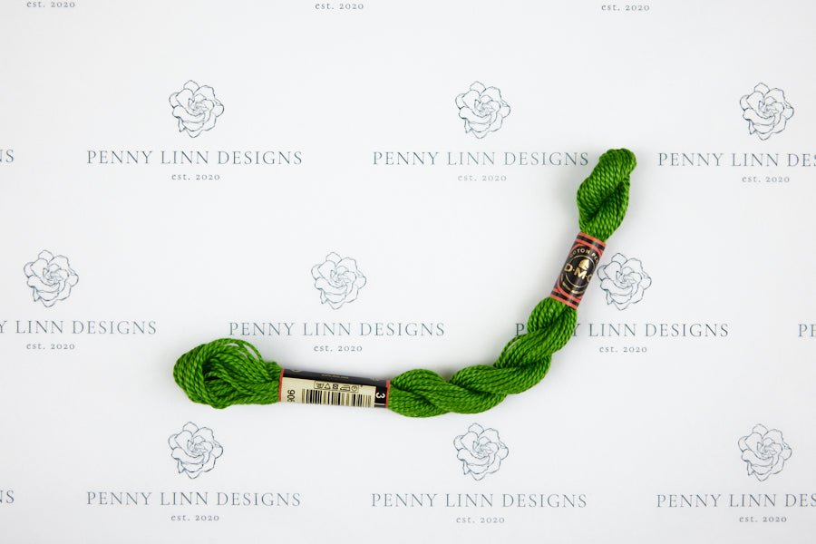 DMC 3 Pearl Cotton 906 Parrot Green - Medium - Penny Linn Designs - DMC