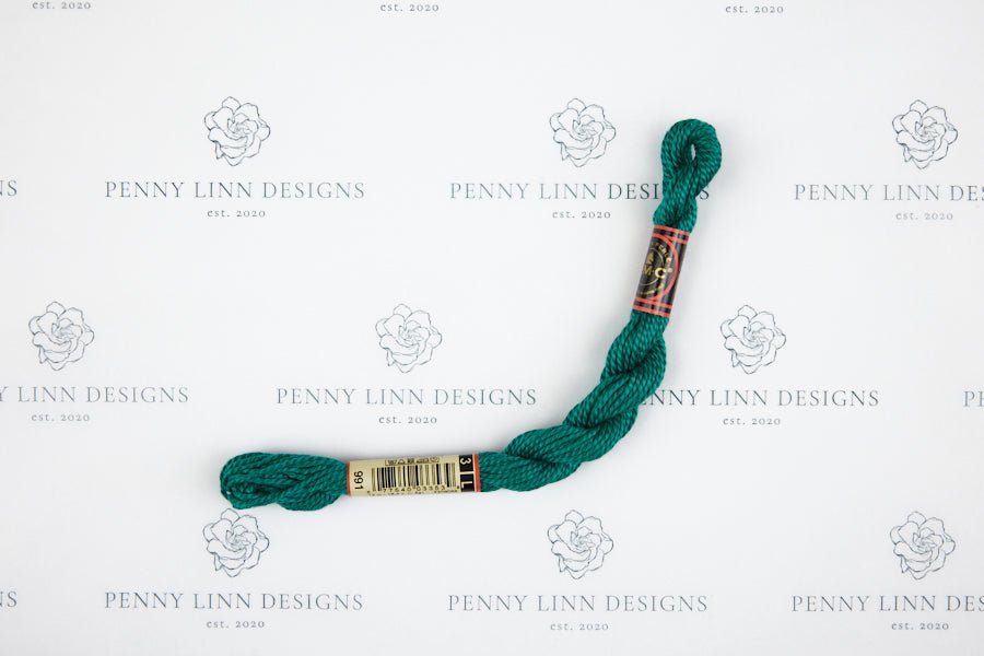DMC 3 Pearl Cotton 991 Aquamarine - Dark - Penny Linn Designs - DMC