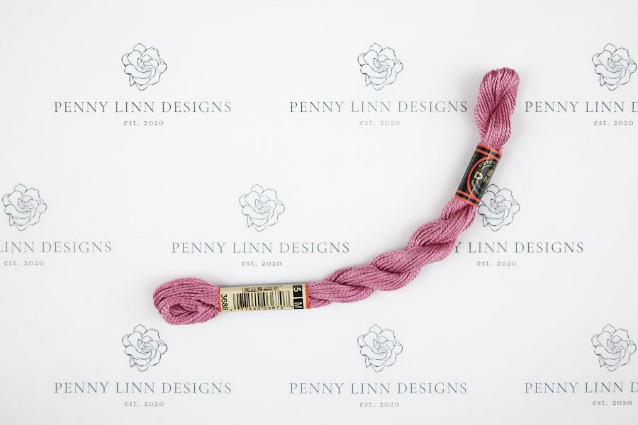 DMC 5 Pearl Cotton 3688 Mauve - Medium - Penny Linn Designs - DMC