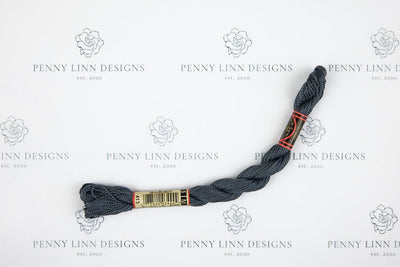 DMC 5 Pearl Cotton 413 Pewter Gray - Dark - Penny Linn Designs - DMC