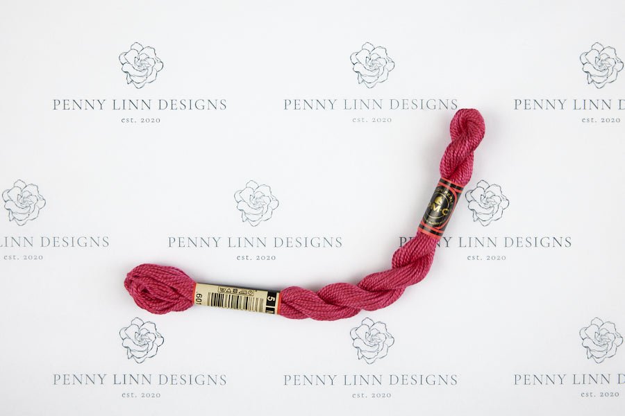DMC 5 Pearl Cotton 601 Cranberry - Dark - Penny Linn Designs - DMC