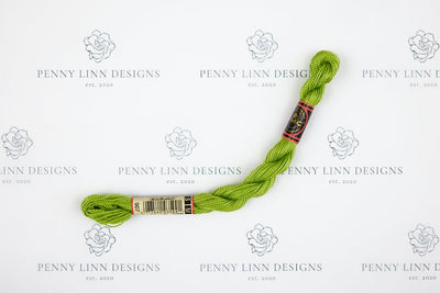 DMC 5 Pearl Cotton 907 Parrot Green - Light - Penny Linn Designs - DMC