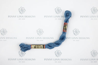 DMC 5 Pearl Cotton 931 Antique Blue - Medium - Penny Linn Designs - DMC