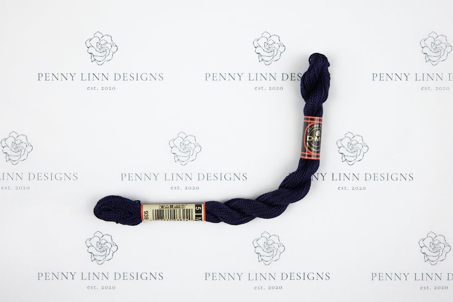 DMC 5 Pearl Cotton 939 Blue - Very Dark - Penny Linn Designs - DMC
