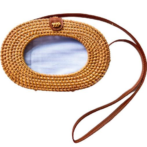 Large Oval Wicker Bag - Penny Linn Designs - Penny Linn Designs