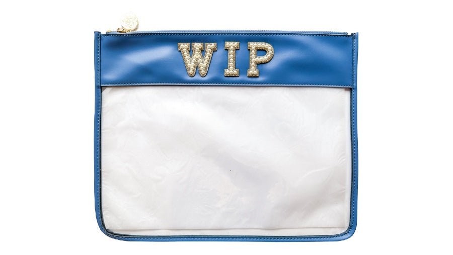 Large WIP Clear Zip Pouch - Penny Linn Designs - Penny Linn Designs
