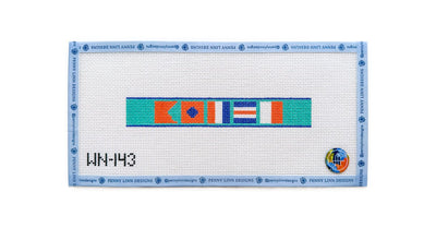 Nauti Flag Key Fob - Penny Linn Designs - Wheelhaus Needlepoint