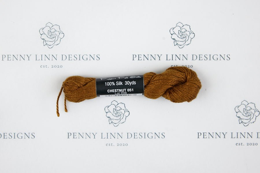 Pepper Pot Silk 051 CHESTNUT - Penny Linn Designs - Planet Earth Fibers