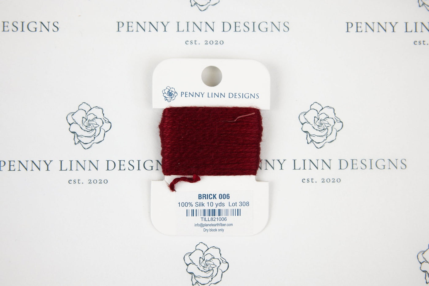 Planet Earth Silk Card - 006 Brick - Penny Linn Designs - Planet Earth Fibers