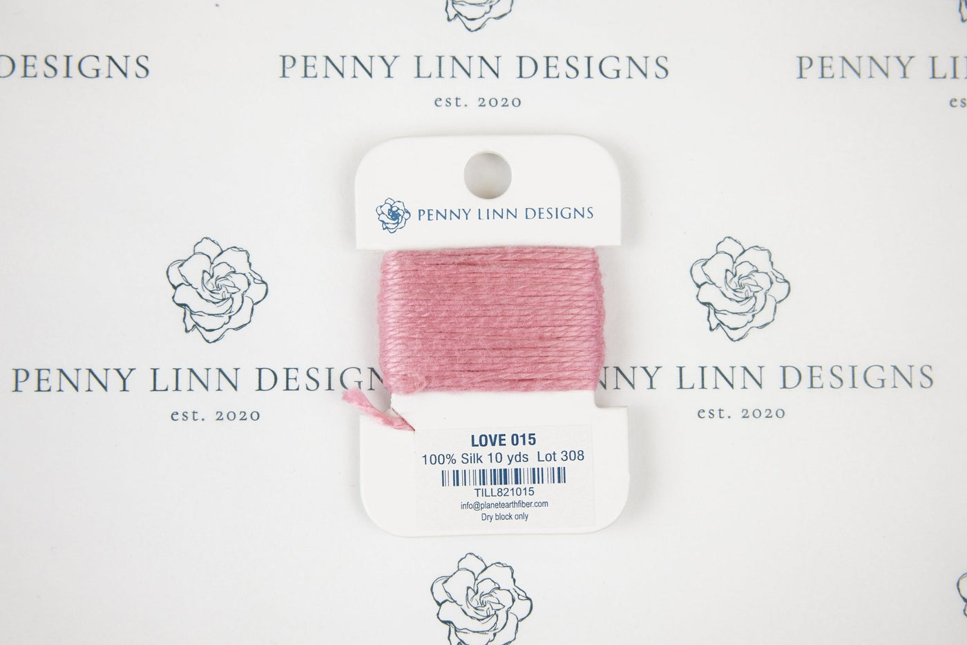 Planet Earth Silk Card - 015 Love - Penny Linn Designs - Planet Earth Fibers
