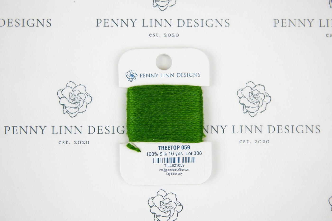 Planet Earth Silk Card - 059 Treetop - Penny Linn Designs - Planet Earth Fibers