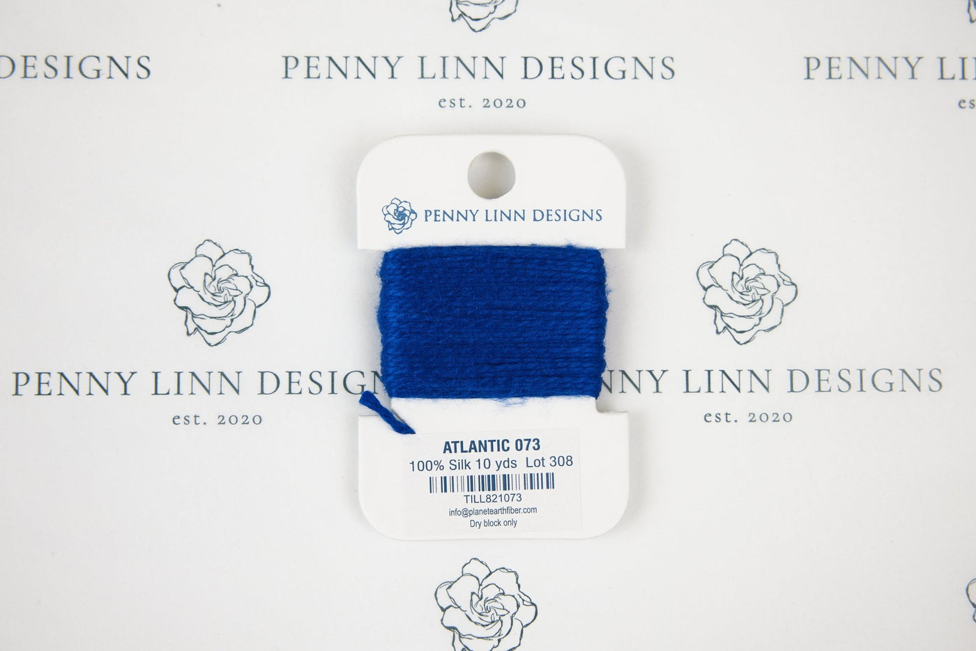 Planet Earth Silk Card - 073 Atlantic - Penny Linn Designs - Planet Earth Fibers
