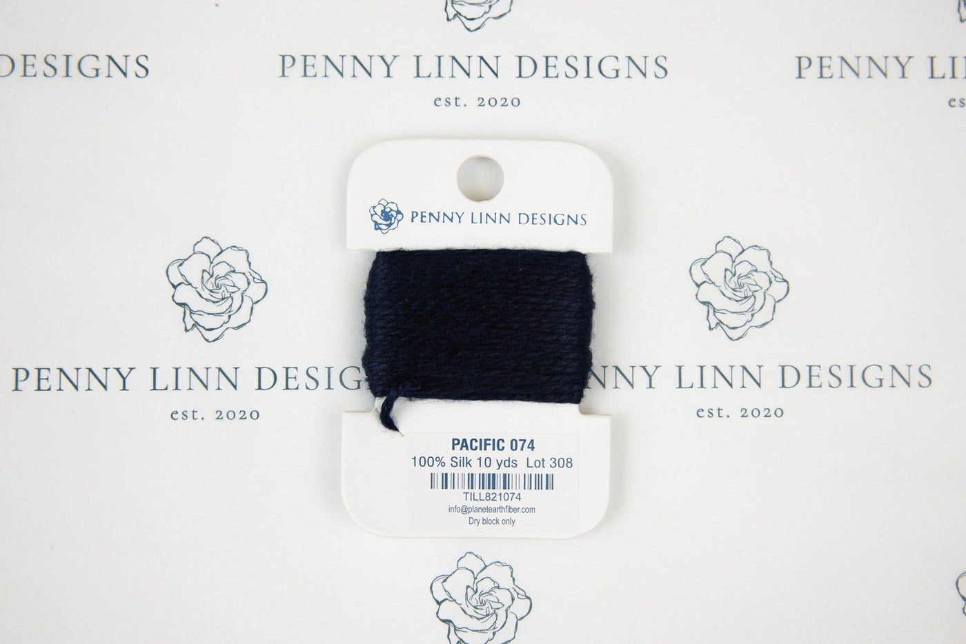Planet Earth Silk Card - 074 Pacific - Penny Linn Designs - Planet Earth Fibers