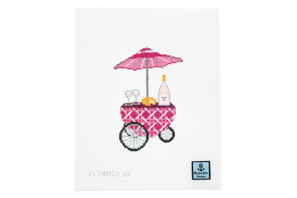 PLD x MJD Tequila Cart Needlepoint Canvas - Penny Linn Designs - Penny Linn Designs