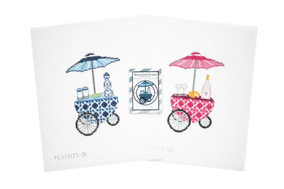 PLD x MJD Tequila Cart Needlepoint Canvas - Penny Linn Designs - Penny Linn Designs