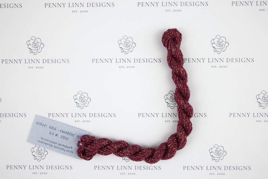 Silk & Ivory Stardust 664 Ramblin Rose - Penny Linn Designs - Brown Paper Packages