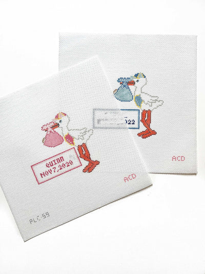 Stork Baby Announcement - Penny Linn Designs - AC Designs