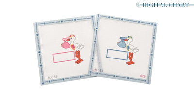 Stork Baby Announcement - CHART - Penny Linn Designs - AC Designs