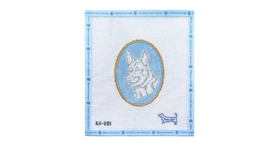 The German Shepherd Cameo - Penny Linn Designs - Atlantic Blue Collection
