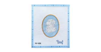The Golden Retriever Cameo - Penny Linn Designs - Atlantic Blue Collection