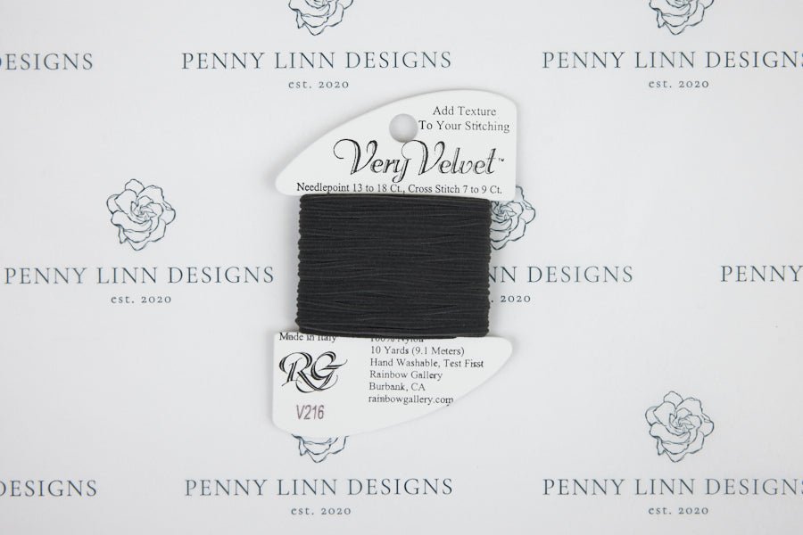 Very Velvet V216 Dark Gray - Penny Linn Designs - Rainbow Gallery
