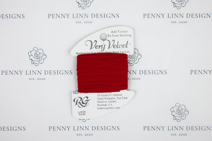 Very Velvet V232 Brite Red - Penny Linn Designs - Rainbow Gallery