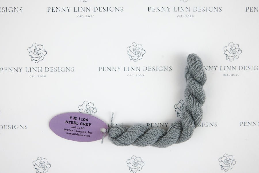 Vineyard Merino M-1106 STEEL GREY - Penny Linn Designs - Wiltex Threads