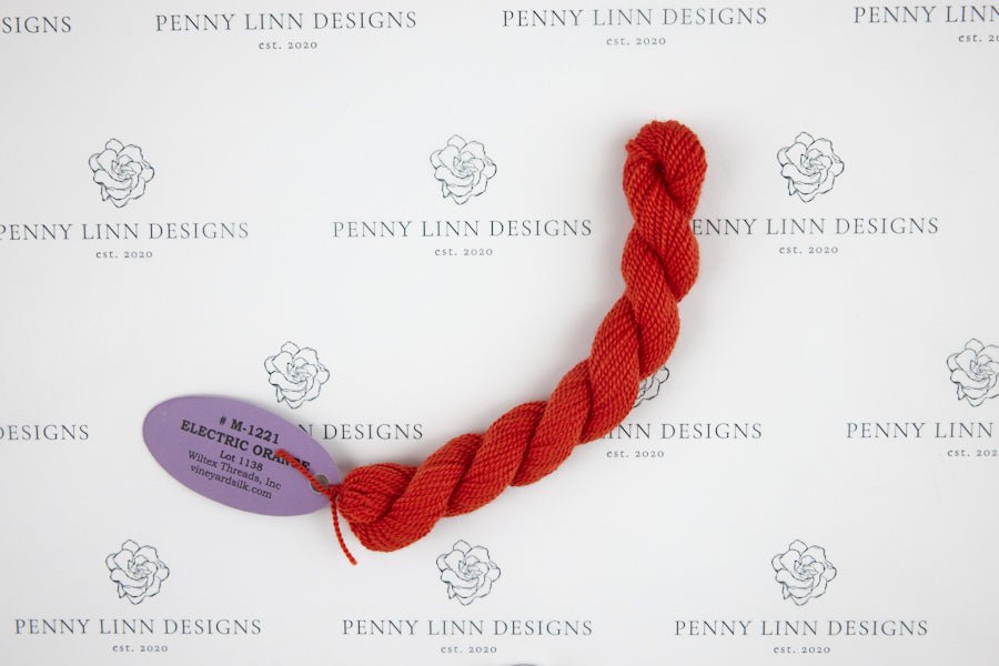 Vineyard Merino M-1221 ELECTRIC ORANGE - Penny Linn Designs - Wiltex Threads