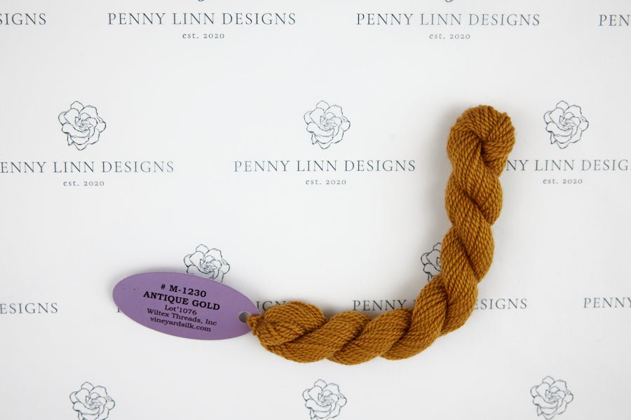 Vineyard Merino M-1230 ANTIQUE GOLD - Penny Linn Designs - Wiltex Threads