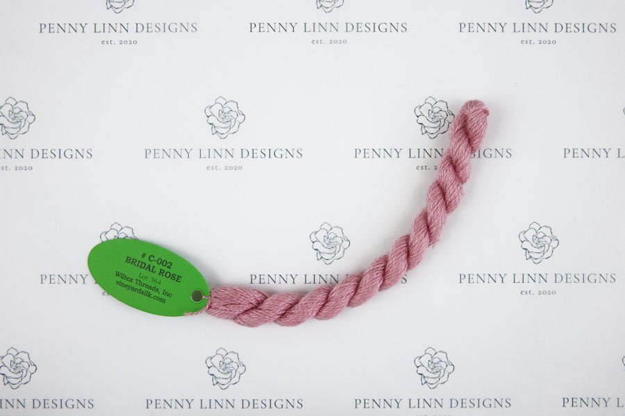 Vineyard Silk C-002 BRIDAL ROSE - Penny Linn Designs - Wiltex Threads