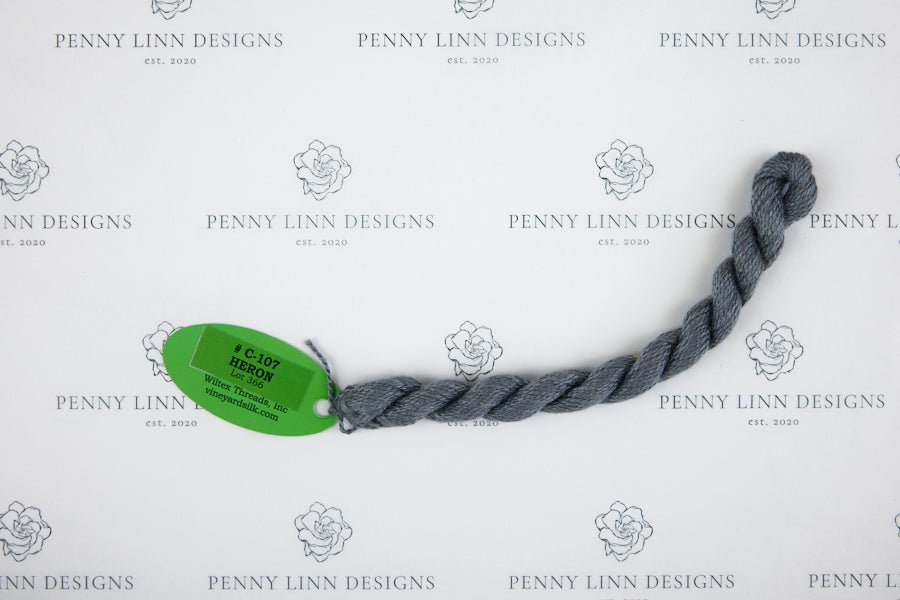 Vineyard Silk C-107 HERON - Penny Linn Designs - Wiltex Threads